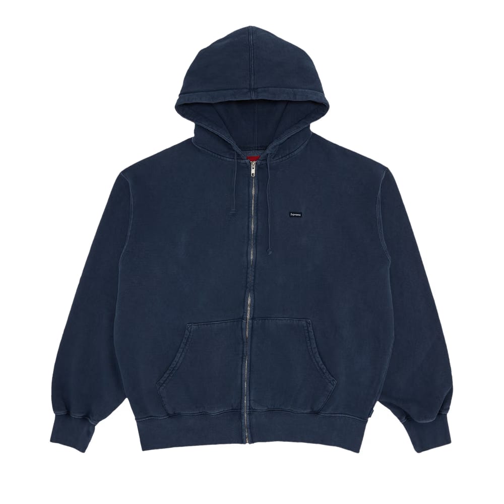 Supreme Overdyed Small Box Zip Up Hoodie Dark Slate