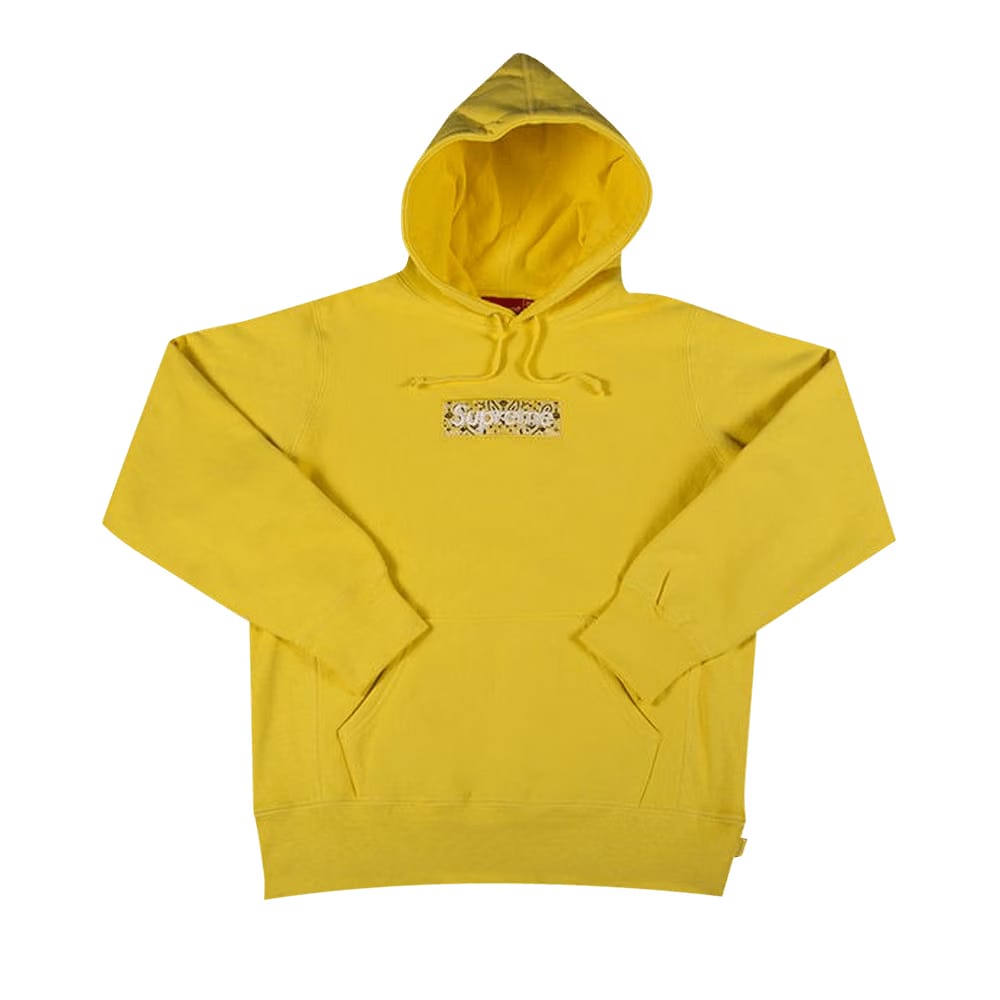Supreme Bandana Box Logo Hoodie Yellow