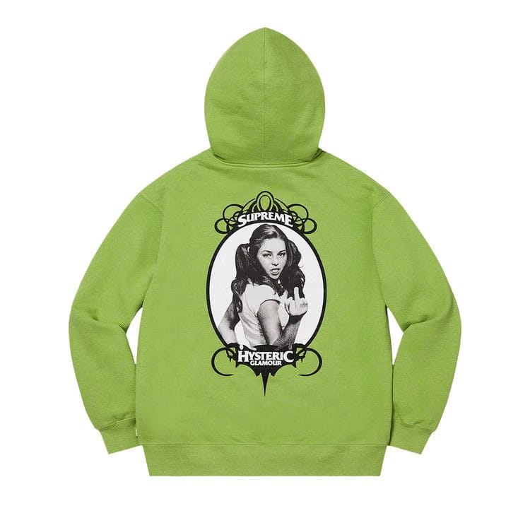 Supreme x Hysteric Glamour Zip Up Hoodie Lime