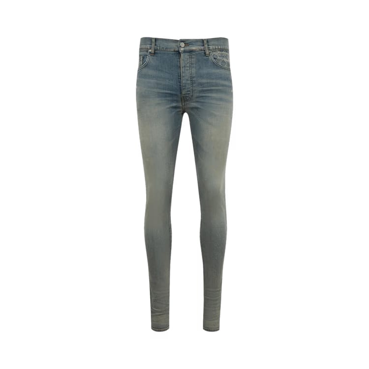 Amiri Quad Contrast Skinny Jeans Antique Indigo
