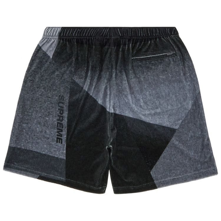 Supreme Geo Velour Shorts Black