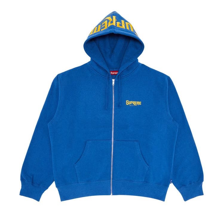 Supreme Mister Cartoon Zip Up Hoodie Washed Royal