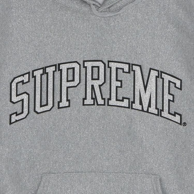 Supreme Glitter Arc Hoodie Grey