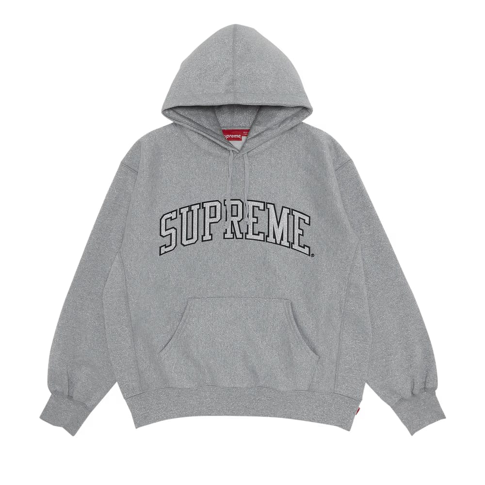 Supreme Glitter Arc Hoodie Grey