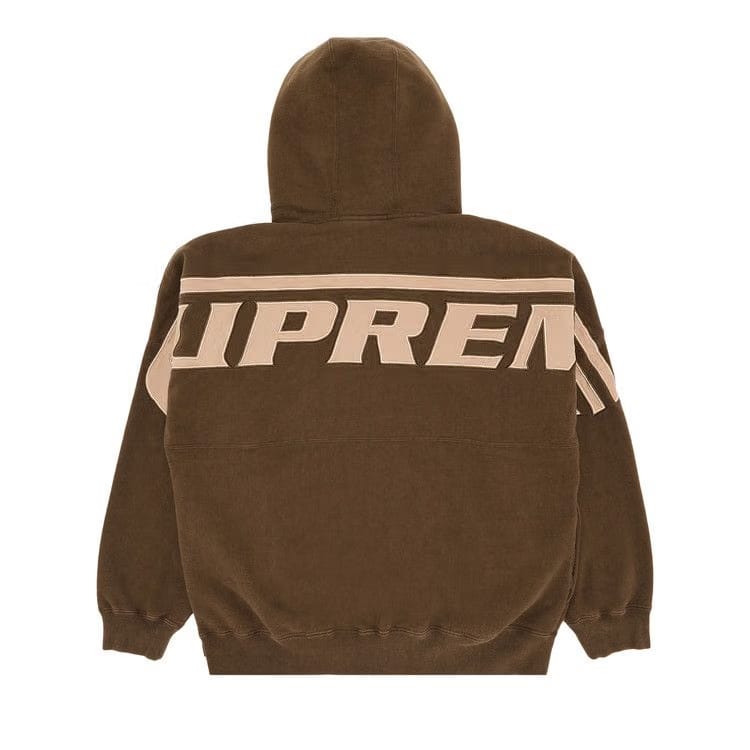 Supreme Wrapped Half Zip Hoodie Dusty Brown
