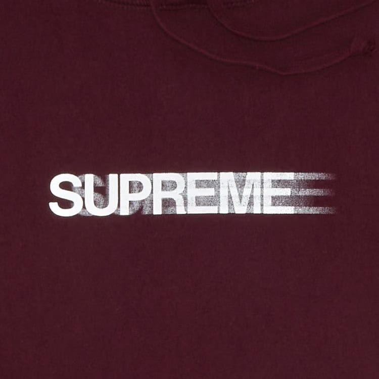 Supreme Motion Logo Hoodie Burgundy