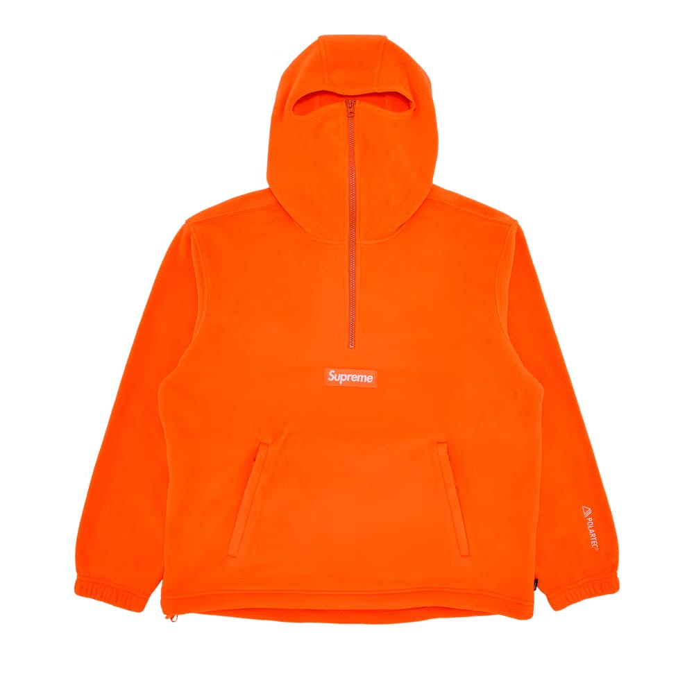 Supreme Polartec Facemask Half Zip Hoodie Orange