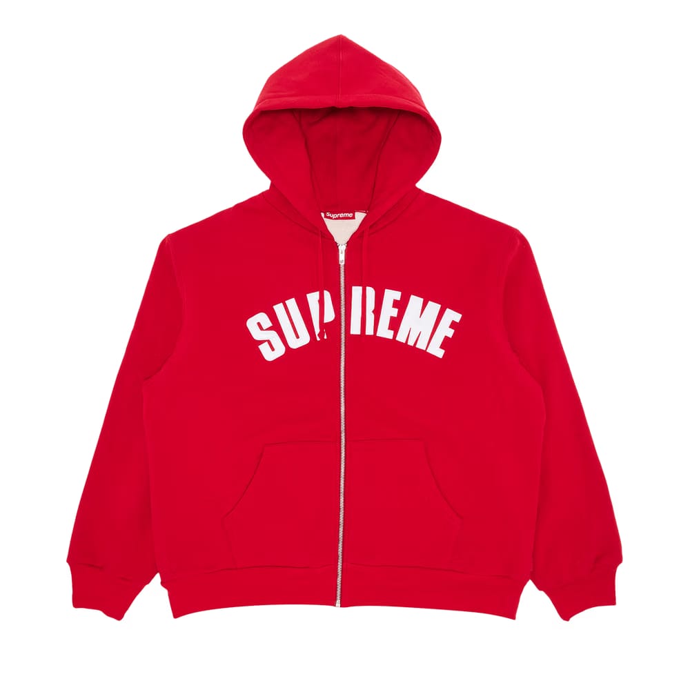 Supreme Arc Thermal Zip Up Hoodie Red