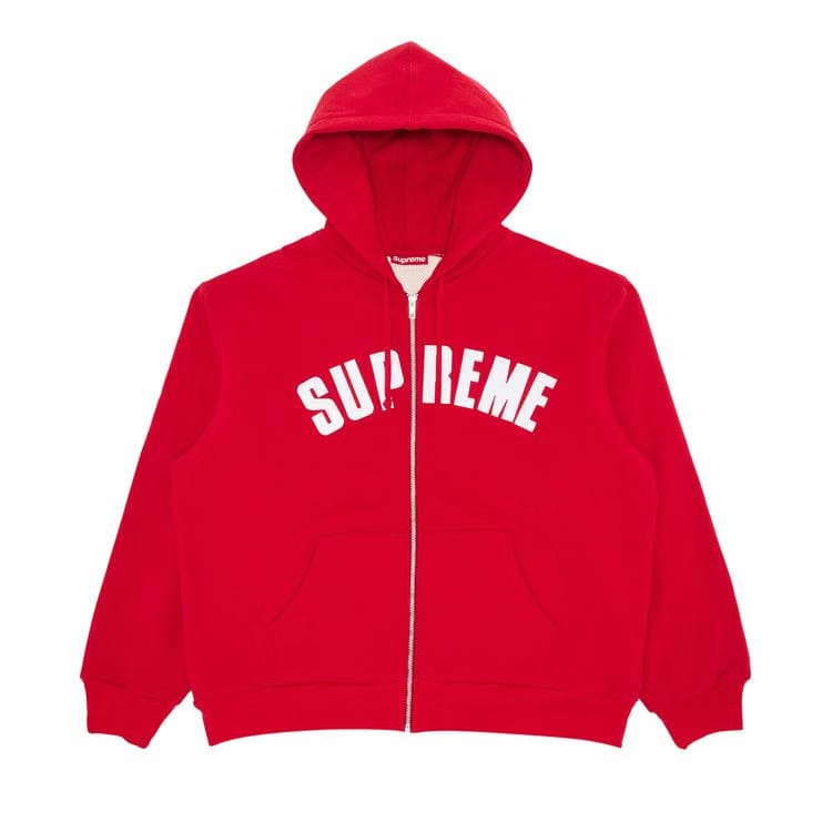 Supreme Arc Thermal Zip Up Hoodie Red