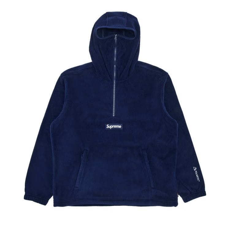 Supreme Polartec Facemask Half Zip Hoodie Navy