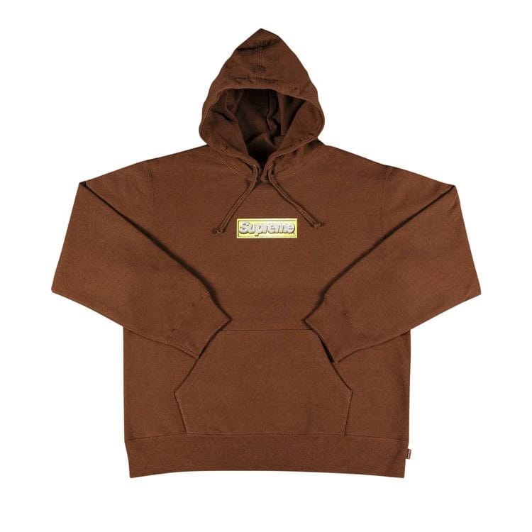Supreme Bling Box Logo Hoodie Dark Brown