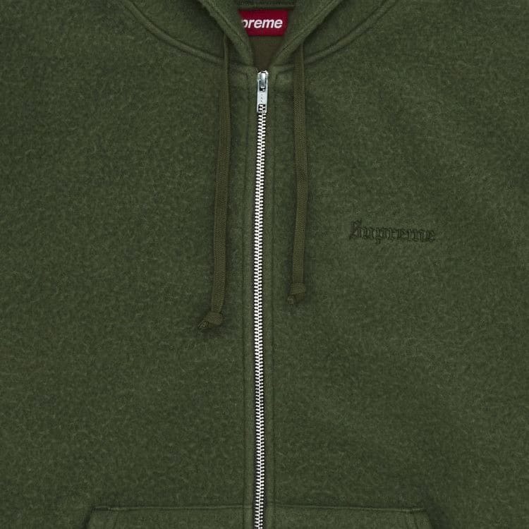 Supreme Pilled Zip Up Hoodie Olive