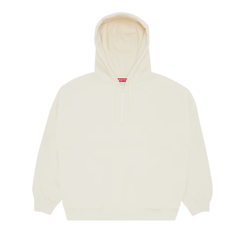 Supreme Wrapped Half Zip Hoodie Stone