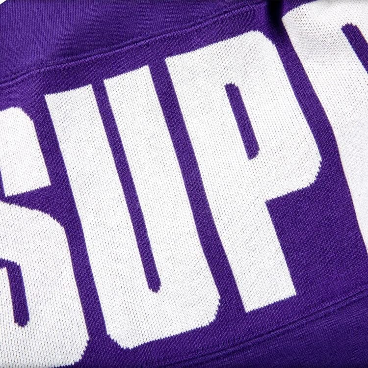 Supreme Rib Hoodie Purple