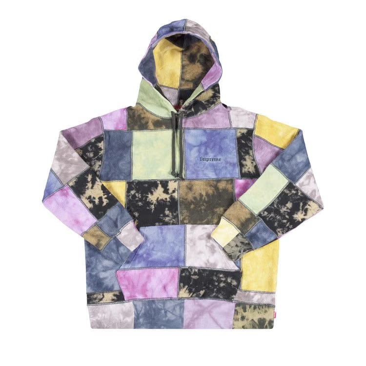 Supreme Patchwork Tie Dye Hoodie Tie Dye