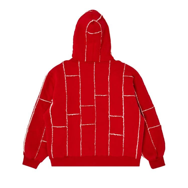 Supreme Faux Shearling Zip Up Hoodie Red