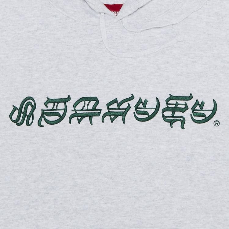 Supreme Blackletter Hoodie Ash Grey