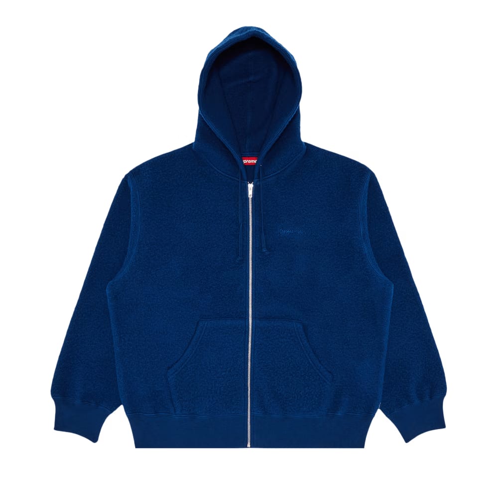 Supreme Pilled Zip Up Hoodie Dark Royal