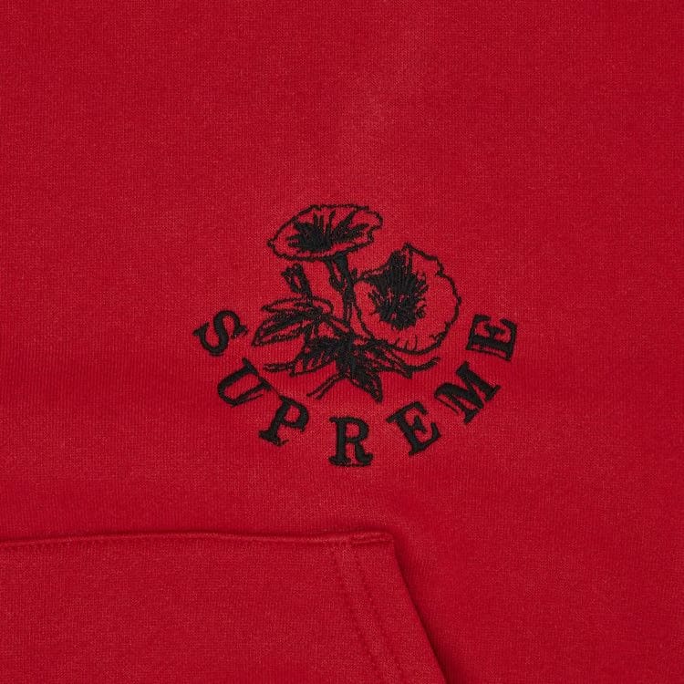 Supreme Wild Embroidered Hoodie Burnt Red