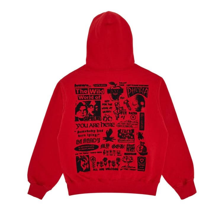 Supreme Wild Embroidered Hoodie Burnt Red