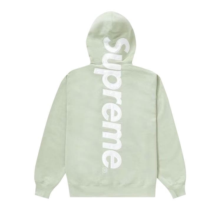 Supreme Satin Appliqué Hoodie Mint