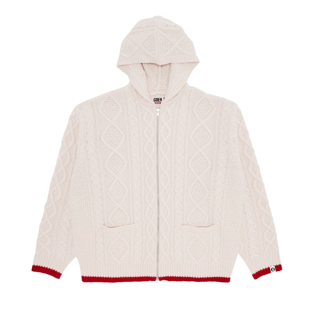 Supreme x Goodenough Zip Up Hooded Sweater Stone