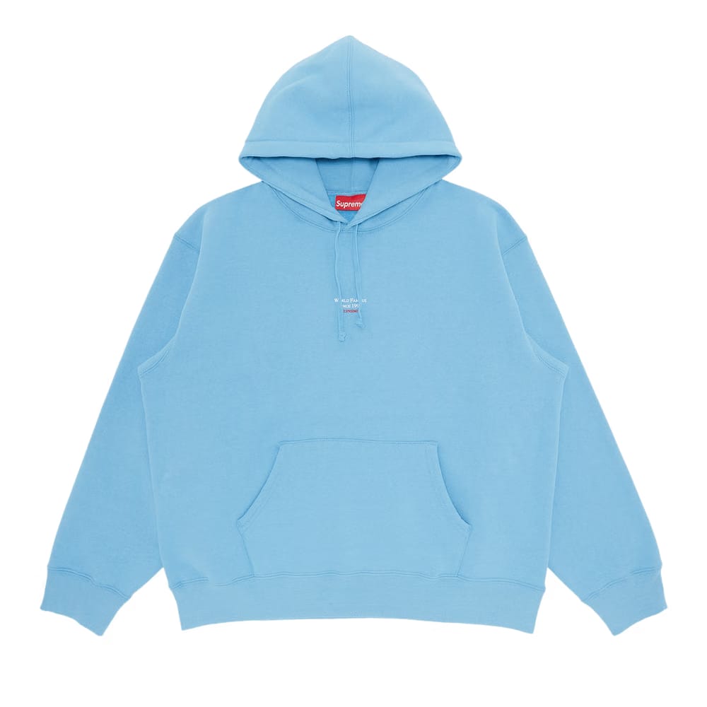 Supreme World Famous Micro Hoodie Light Blue