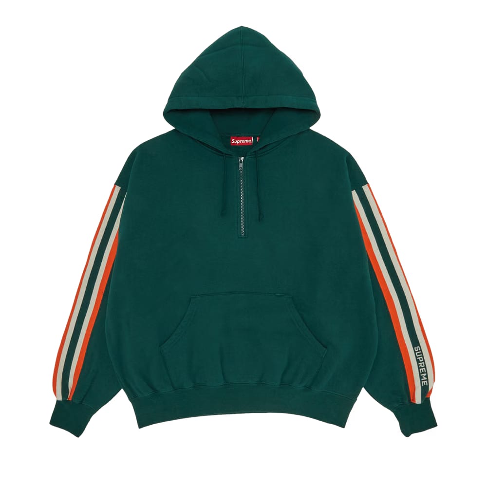Supreme Half Zip Hoodie Dark Green