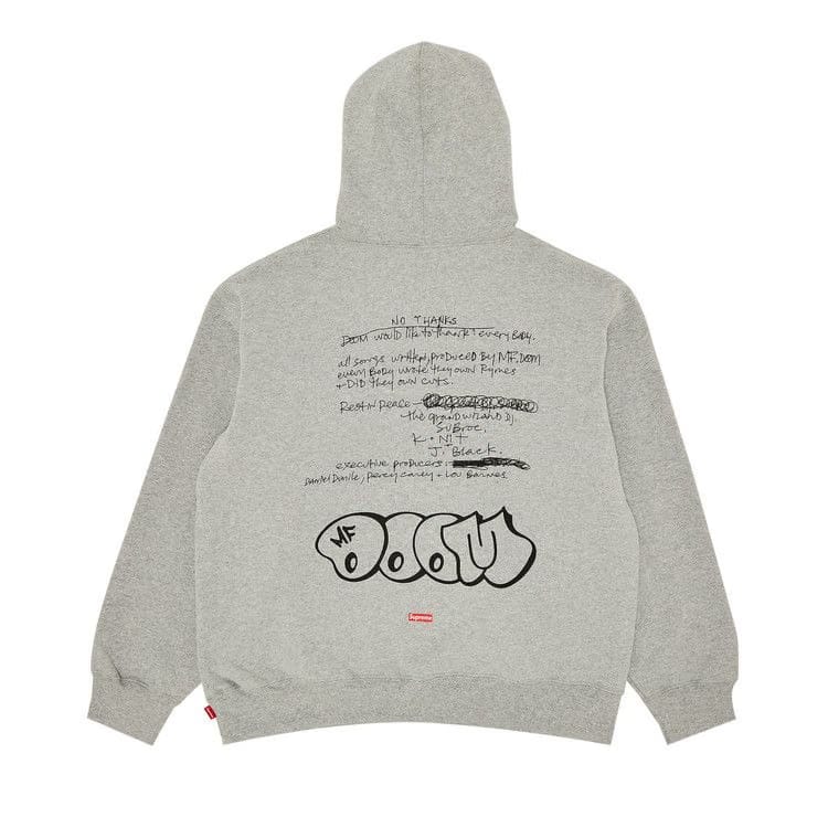 Supreme MF DOOM Hoodie Heather Grey