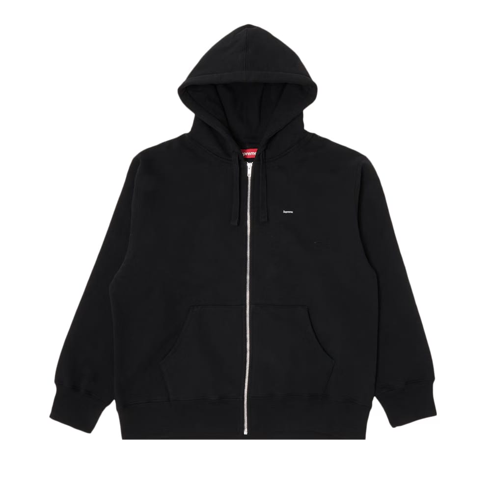 Supreme Small Box Drawcord Zip Up Hoodie Black