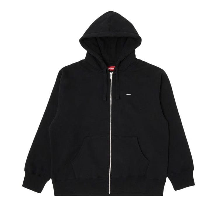Supreme Small Box Drawcord Zip Up Hoodie Black