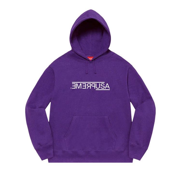 Supreme USA Hoodie Purple