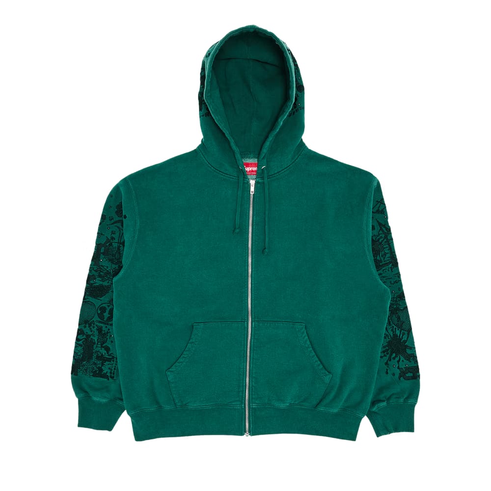 Supreme AOI Zip Up Hoodie Teal