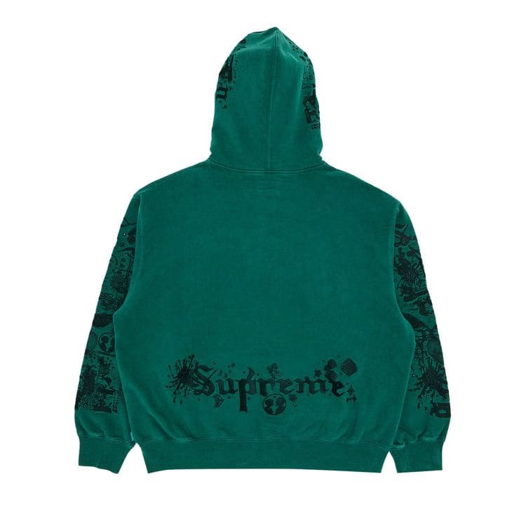 Supreme AOI Zip Up Hoodie Teal