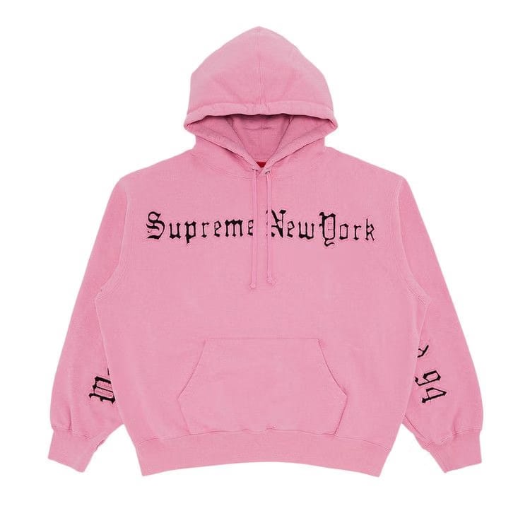 Supreme Contrast Cutout Hoodie Pink