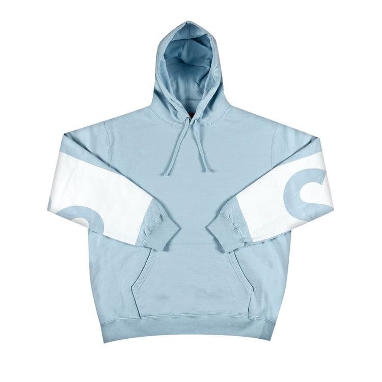 Supreme Big Logo Hoodie Light Blue
