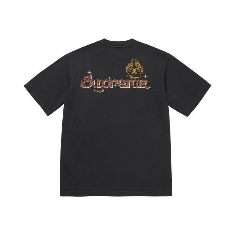 Supreme Peacock Shorts-Sleeve Top Black