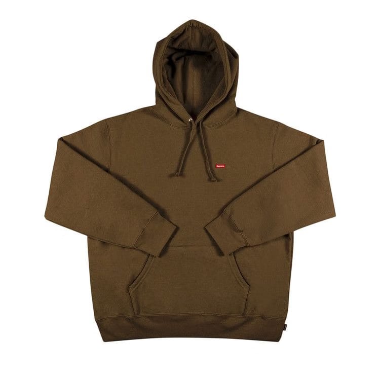 Supreme Small Box Hoodie Olive Brown
