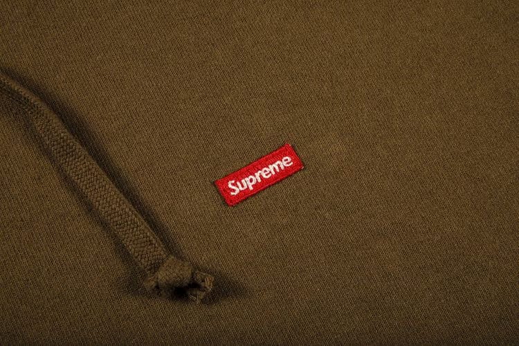Supreme Small Box Hoodie Olive Brown