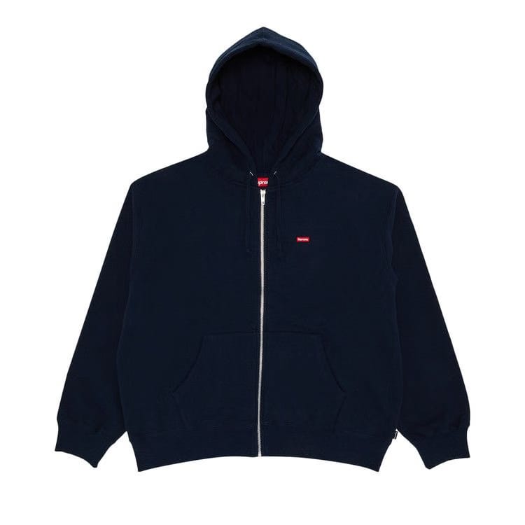 Supreme Small Box Zip Up Hoodie Navy
