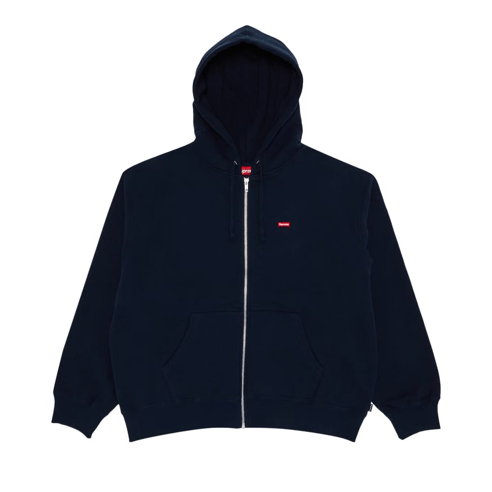 Supreme Small Box Zip Up Hoodie Navy