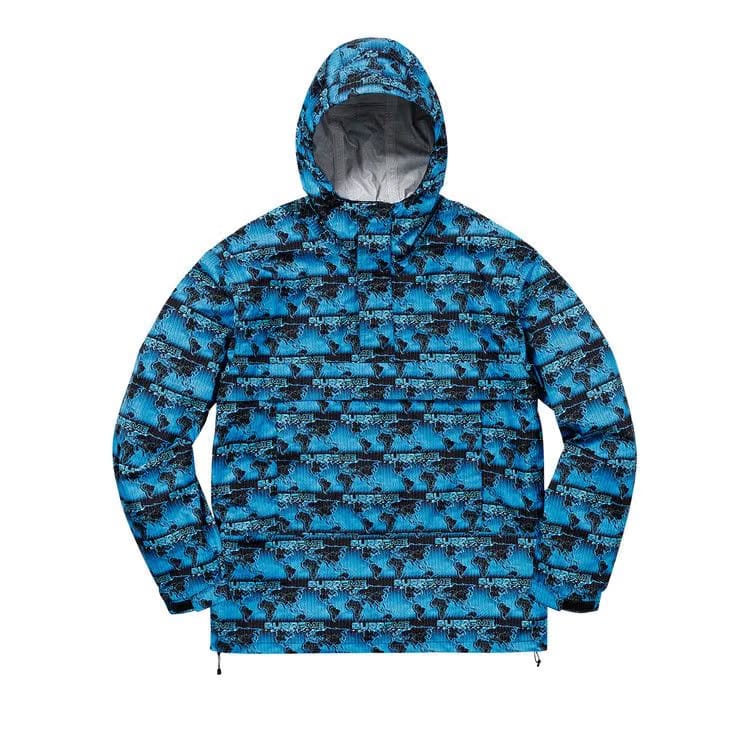 Supreme World Famous Taped Seam Hooded Pullover Blue