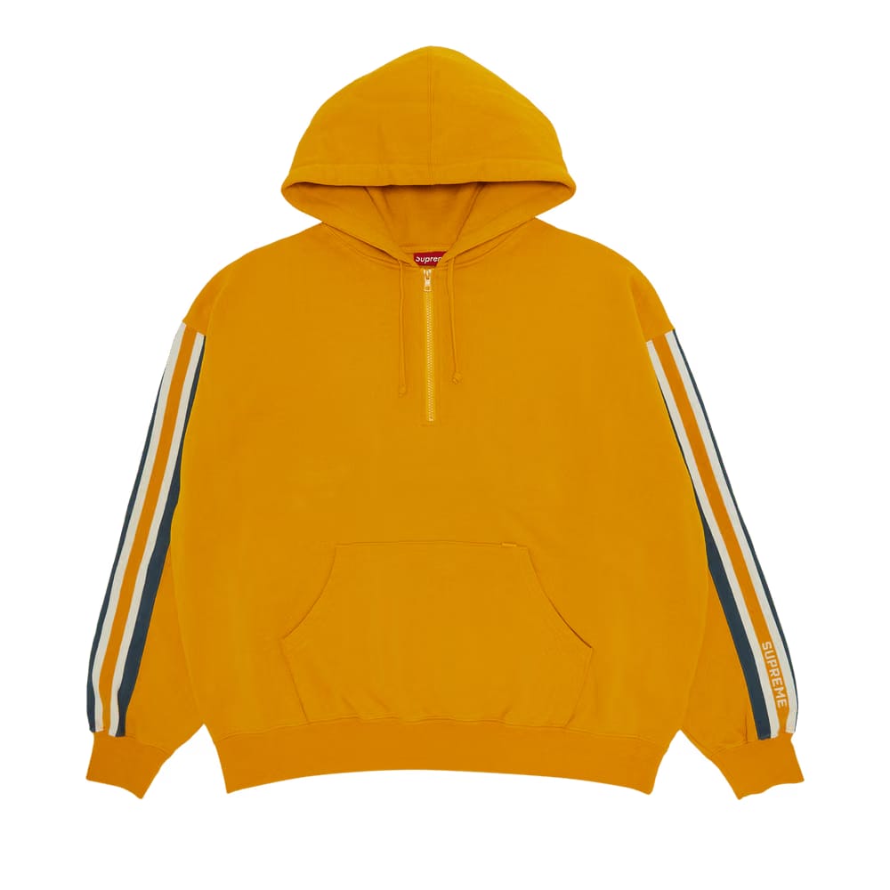 Supreme Half Zip Hoodie Bright Gold