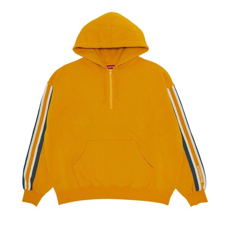 Supreme Half Zip Hoodie Bright Gold