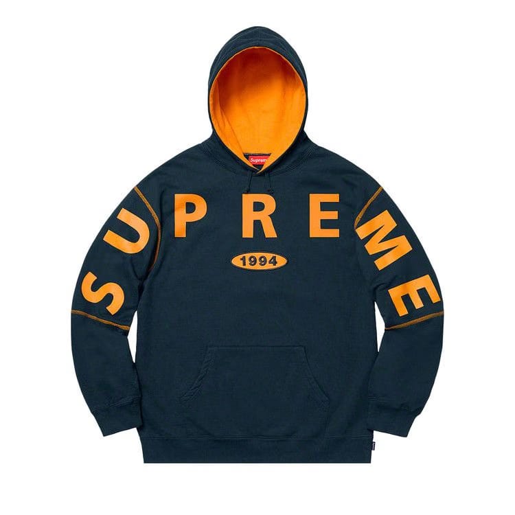 Supreme Spread Logo Hoodie Navy