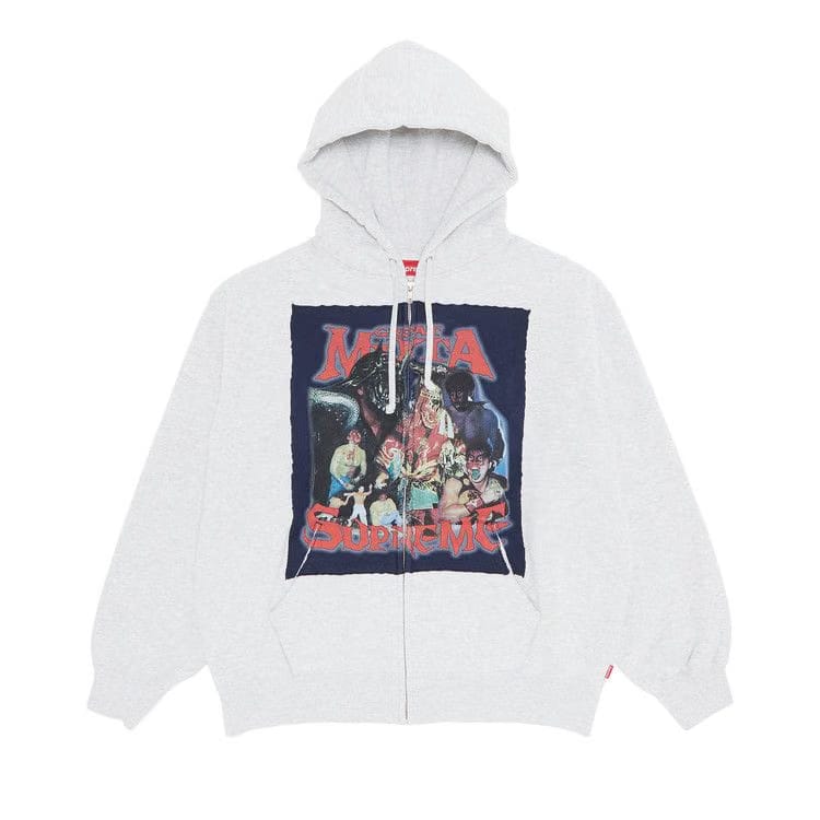 Supreme Muta Zip Up Hoodie Ash Grey