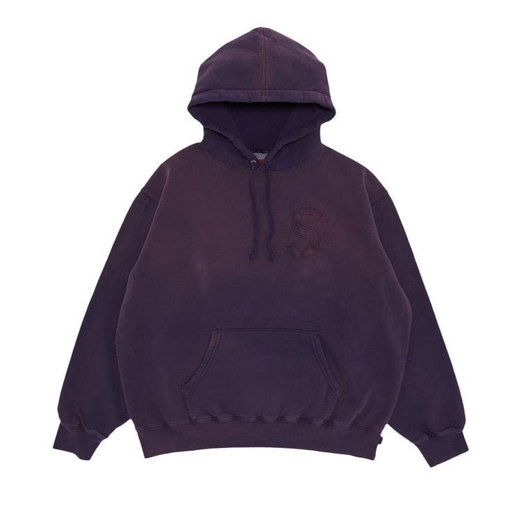 Supreme Overdyed S Logo Hoodie Purple