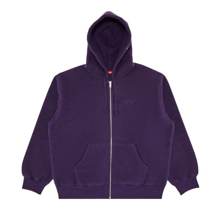 Supreme Pilled Zip Up Hoodie Dusty Purple