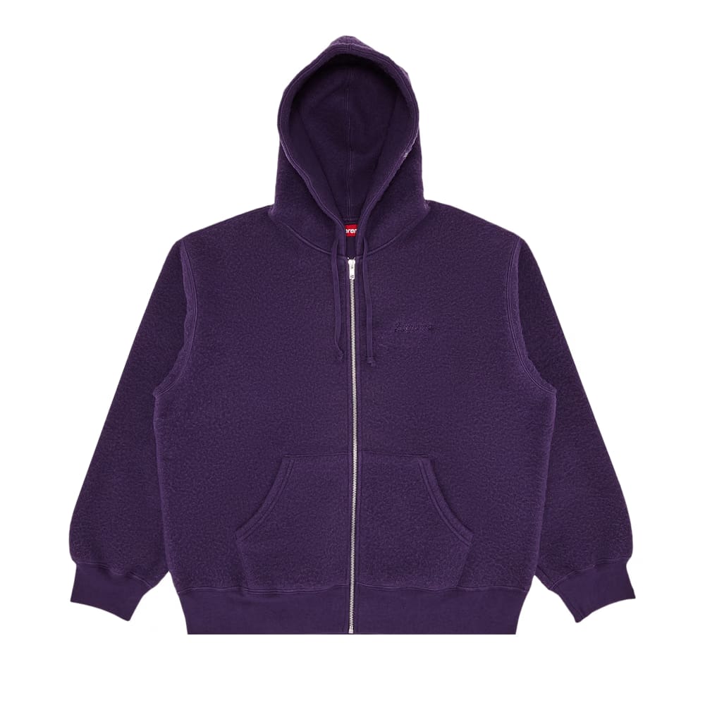 Supreme Pilled Zip Up Hoodie Dusty Purple
