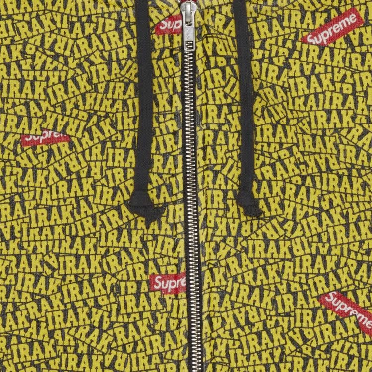 Supreme x IRAK Zip Up Hoodie Yellow
